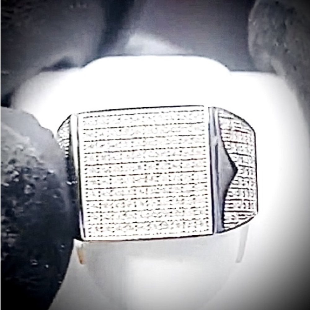 Moissanite 925 cigar band ring size 9